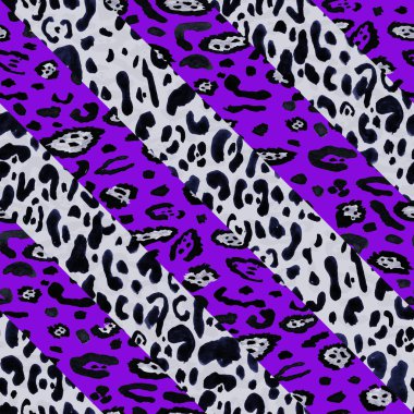 Çapraz çizgilerde leopar desenleri olan renksiz parlak desenler çizdim. 