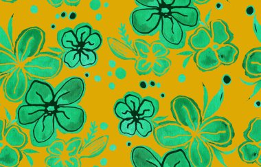 Renkli seramik çiçeklerle renksiz parlak desenler çizilmiş.