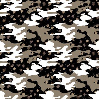 Kusursuz renksiz kamuflaj desen arka planı 