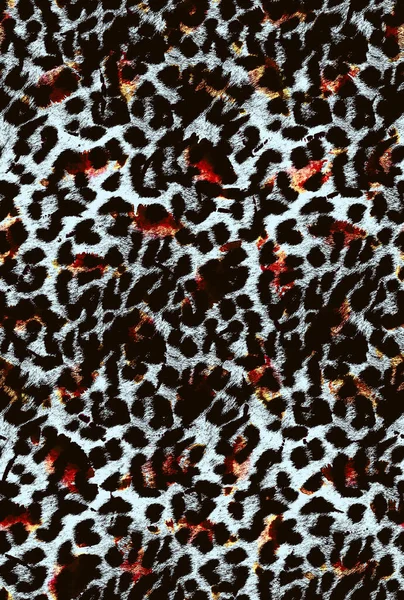 Рука Намальована Безшовний Барвистий Яскравий Візерунок Плямами Леопарда — стокове фото