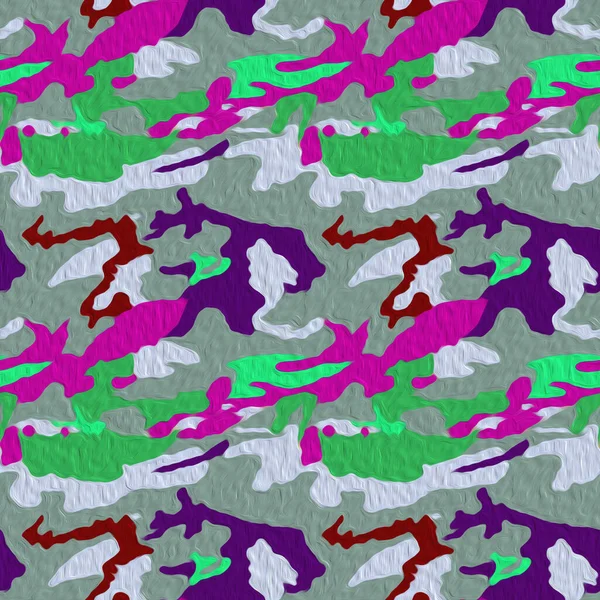 Seamless Colorful Camouflage Pattern Background — Stock Photo, Image