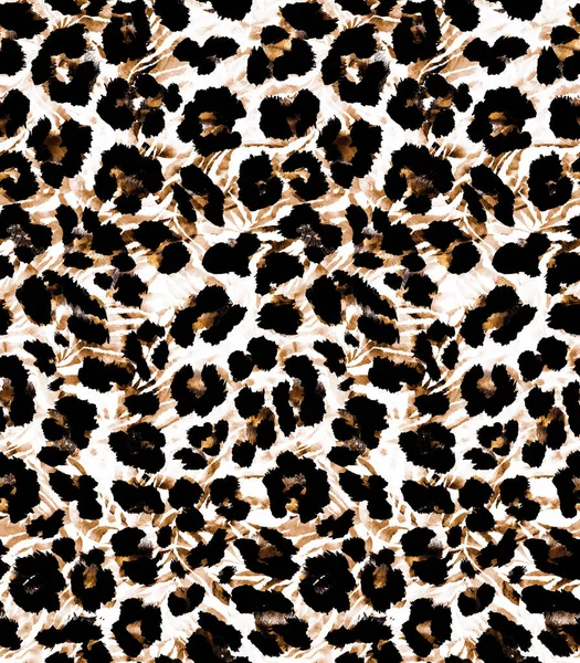 Нежный Искусственный Леопардовый Рисунок Кожи Черными Пятнами — стоковое фото