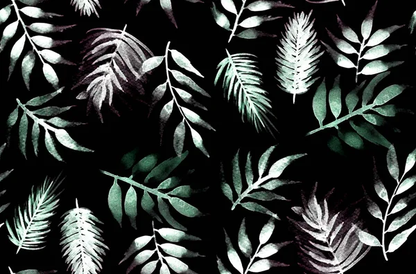 손으로 결없는 색깔의 무늬와 잎사귀 — 스톡 사진