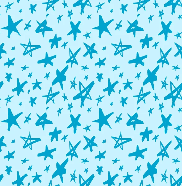 Zökkenőmentes Színes Fényes Minta Akvarell Csillagok — Stock Fotó