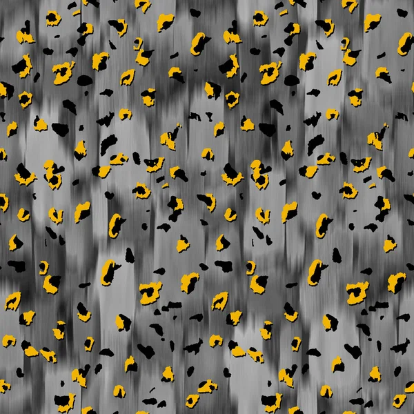 Рука Намальована Безшовний Барвистий Яскравий Візерунок Плямами Леопарда Стіні — стокове фото