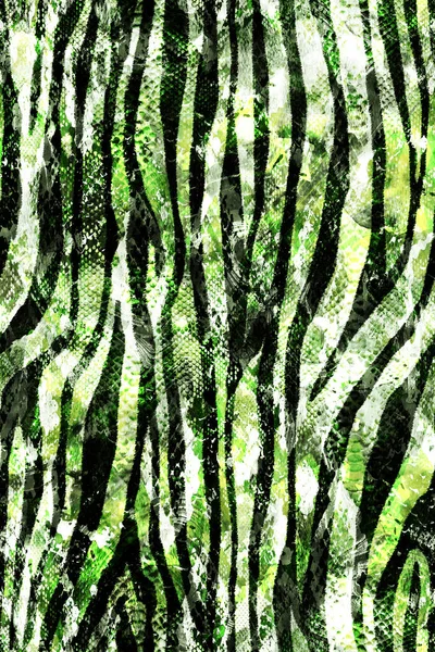 Нарисованный Вручную Безмордник Ярким Узором Виде Зебры — стоковое фото