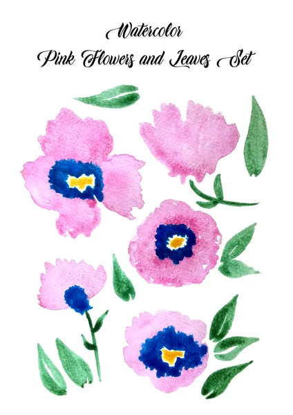 Tarjeta Floral Con Mano Dibujada Flores Coloridas Brillantes Sin Costuras — Foto de Stock