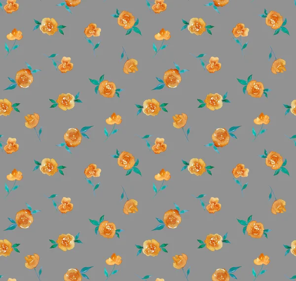 Handgezeichnete Nahtlose Aquarell Bunte Helle Muster Mit Blumen — Stockfoto