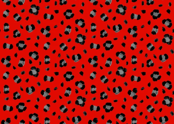 Handgezeichnete Nahtlose Bunte Helle Muster Mit Leopardenflecken — Stockfoto