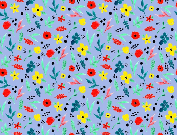Yaz Çiçekleriyle Renksiz Parlak Bir Arka Plan Çizilmiş — Stok fotoğraf