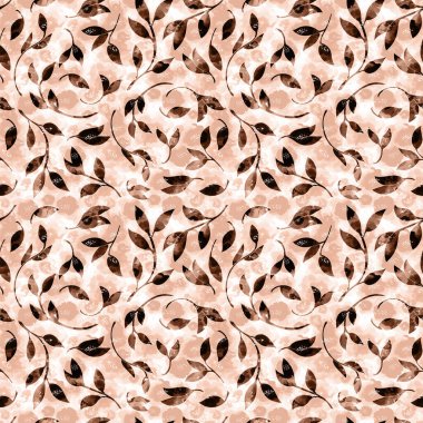 Yapraklarla renksiz, parlak desenler çizilmiş. 