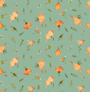 Renkli orkidelerle renksiz parlak desen