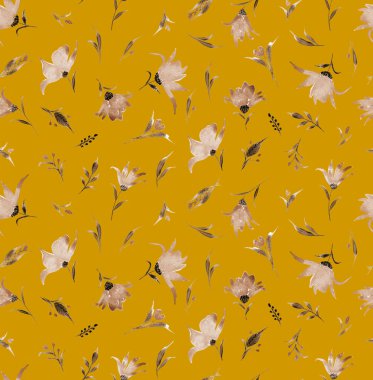 Renkli orkidelerle renksiz parlak desen