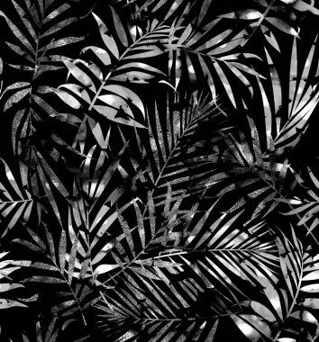 Yapraklarla renksiz, parlak desenler çizilmiş. 