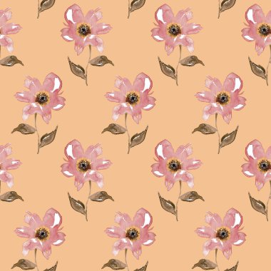 El Boyası Soyut Suluboya Pastel Renkler Çiçek Çiçeksiz Desenli Arkaplan