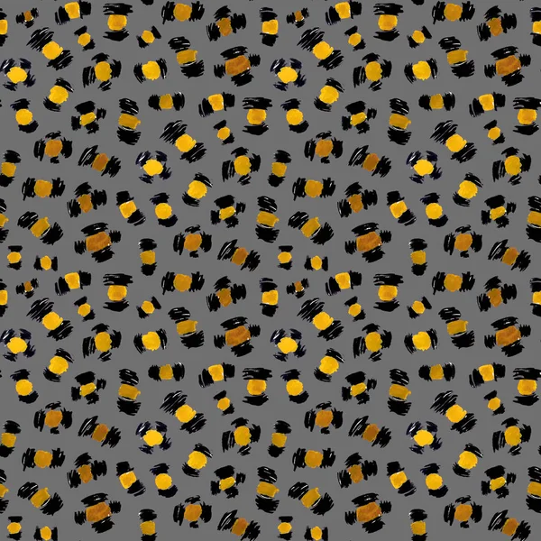 Dibujado Mano Patrón Brillante Colorido Sin Costuras Con Manchas Leopardo —  Fotos de Stock