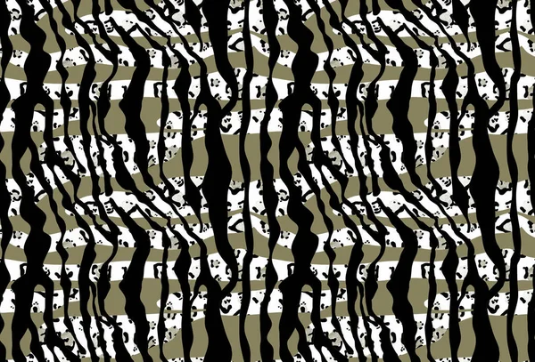 Hand Drawn Seamless Bright Pattern Zebra Stripes Leopard Spots — Stock Photo, Image