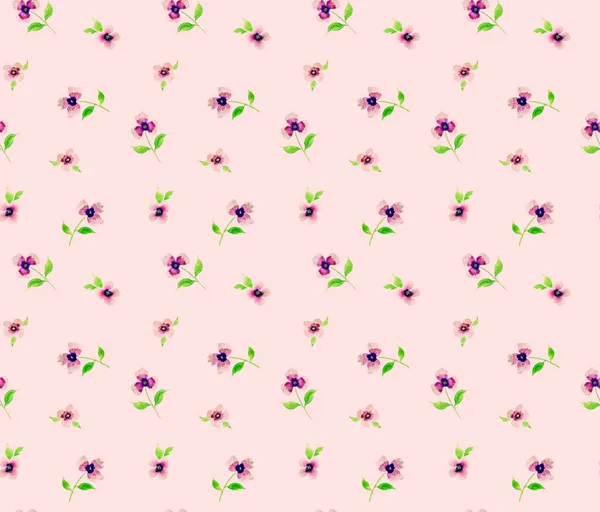 Hand Drawn Seamless Bright Pattern Colorful Flowers — Stock Photo, Image