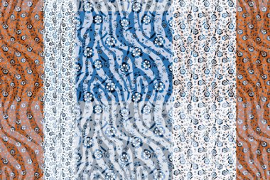 Renkli çiçeklerle el çizimi renksiz parlak döşeme deseni