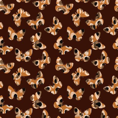 Kelebekler ve noktalarla renksiz parlak desenler.