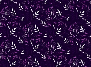 Yapraklarla renksiz, parlak desenler çizilmiş. 