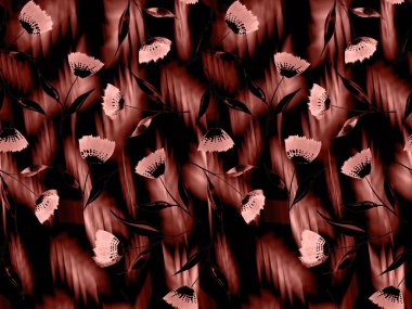 Elle çizilmiş suluboya parlak çiçekli kart 