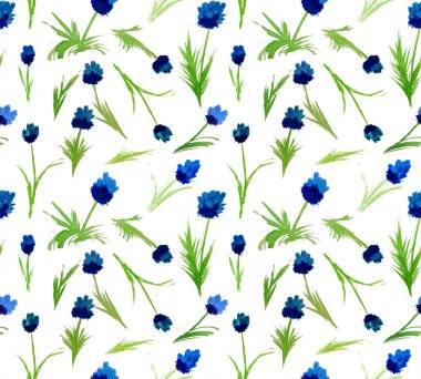 Renkli çiçeklerle renksiz, parlak desenli el çizimi 