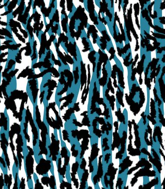 Leopar benekli, renksiz, parlak desenli el çizimi.