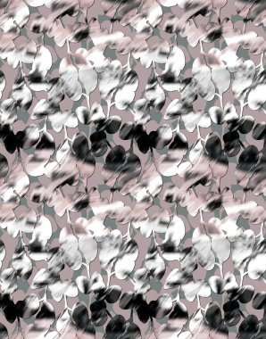 Yapraklarla renksiz, parlak desenler çizilmiş.