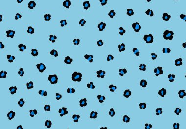 Çiçek şeklinde leopar benekleri olan pürüzsüz parlak desenli el çizimi.