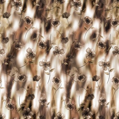 Soyut, renksiz, çiçekli parlak kravat deseni 