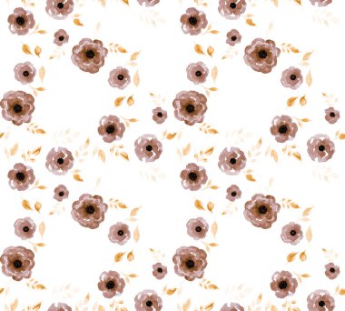 Renkli çiçeklerle renksiz, parlak desenli el çizimi 