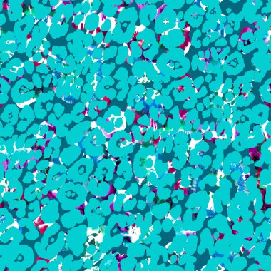 Leopar benekli, renksiz, parlak desenli el çizimi.