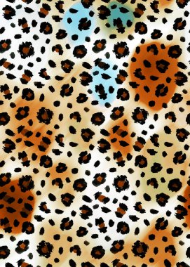 Kusursuz siyah benekli sahte leopar derisi deseni