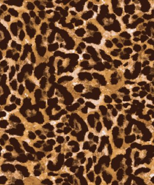 Leopar benekli, renksiz, parlak desenli el çizimi.