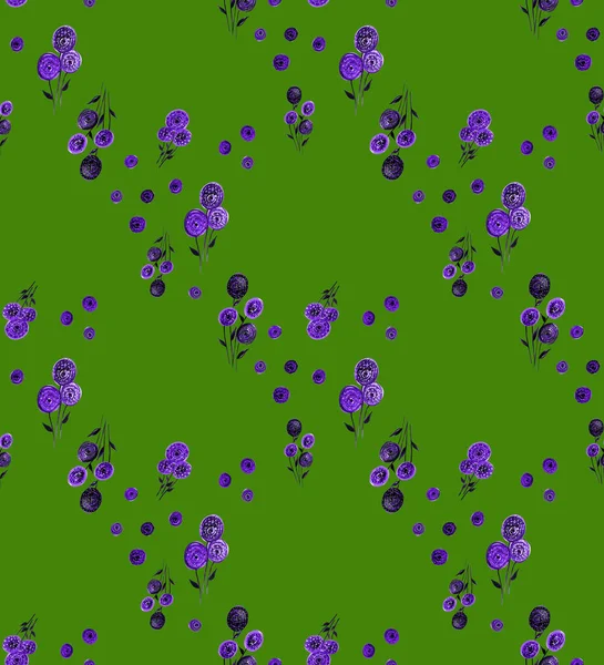 Handgezeichnete Nahtlose Bunte Helle Muster Mit Punkten Und Bunten Blumen — Stockfoto