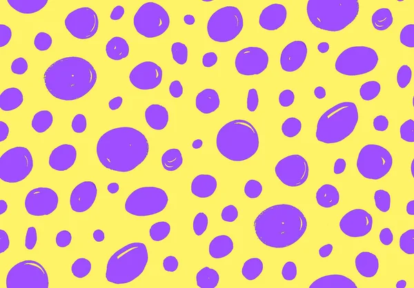 Hand Drawn Seamless Colorful Bright Pattern Irregular Dots — Stock Photo, Image