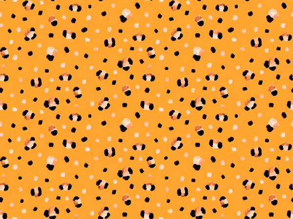 Безшовний Візерунок Шкіри Штучним Леопардом Чорними Плямами — стокове фото