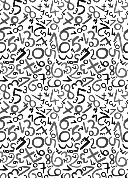 Pattern Cartoon Decorative Numbers Vector Illustration — Stock Photo, Image