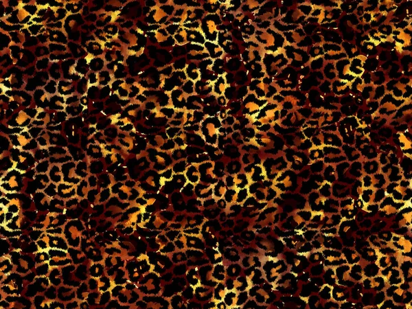 Рука Намальована Безшовний Барвистий Яскравий Візерунок Плямами Леопарда — стокове фото