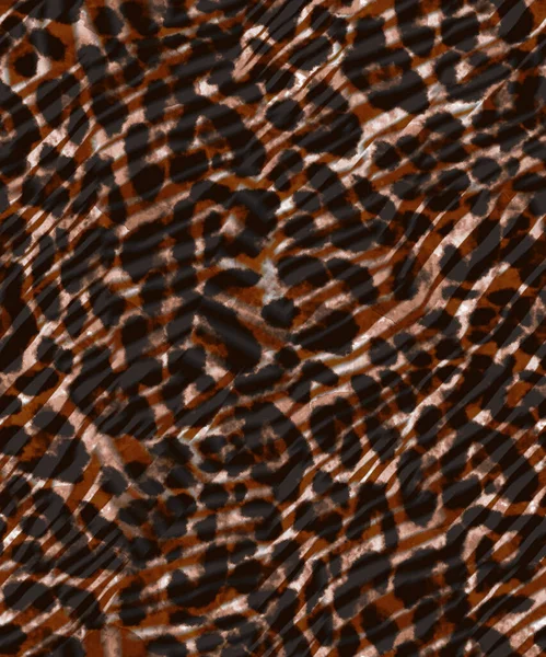 Mão Desenhado Padrão Brilhante Sem Costura Com Listras Zebra Manchas — Fotografia de Stock