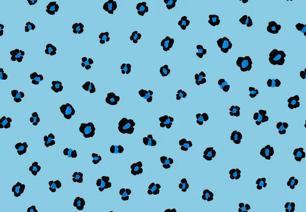 Handritade Sömlösa Färgglada Ljusa Mönster Med Leopard Fläckar Form Blommor — Stockfoto