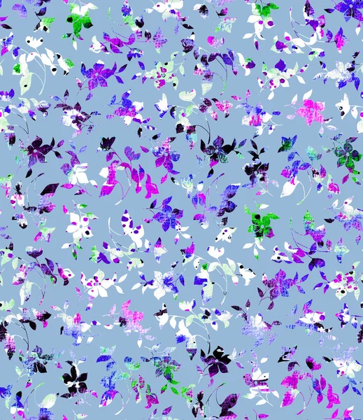 Seamless Colorful Bright Pattern Colorful Flowers — Fotografia de Stock