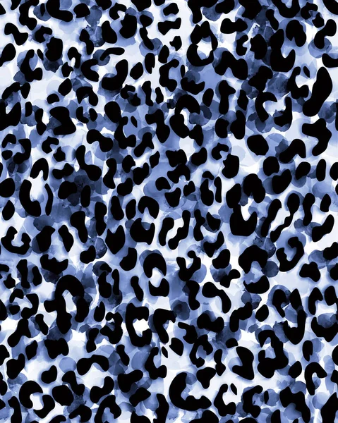 Ručně Kreslené Bezešvé Barevné Tie Barvivo Pozadí Leopard Skvrny — Stock fotografie