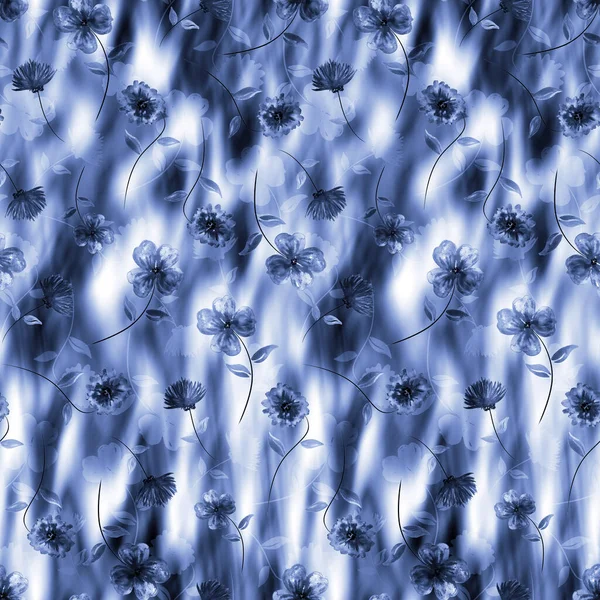 Abstrakcyjny Bezszwowy Kolorowy Jasny Krawat Barwnik Wzór Kwiatami — Zdjęcie stockowe