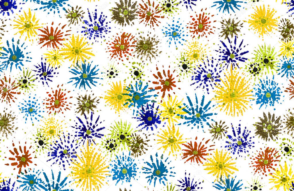 abstract seamless pattern with colorful bright mixed sparkles background