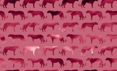 Renkli arka planda leoparları olan kusursuz patte4rn 