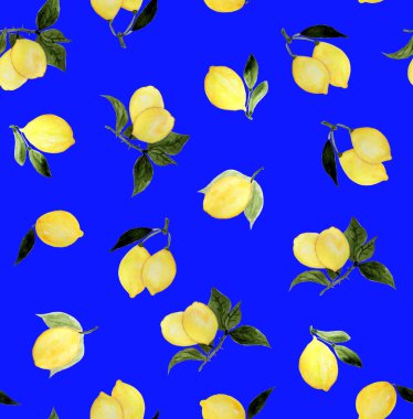 limonlarla el çizimi renksiz desen