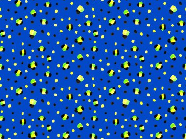 Kusursuz siyah benekli sahte leopar derisi deseni