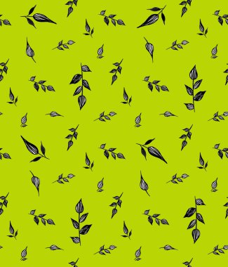 Yapraklarla renksiz, parlak desenler çizilmiş. 